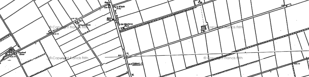 Old map of Mildenhall Drain in 1901