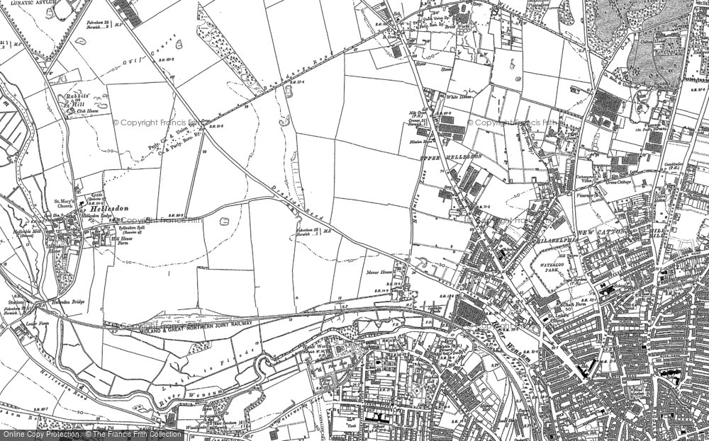 Old Map of Mile Cross, 1883 - 1905 in 1883