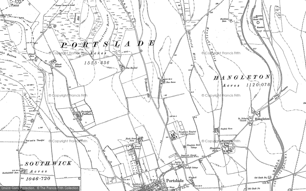 Old Map of Mile Oak, 1896 - 1909 in 1896