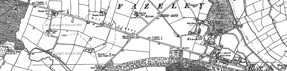 Old map of Mile Oak in 1900