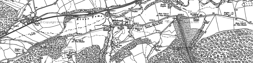 Old map of Milebrook in 1887