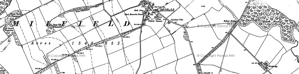 Old map of Woodbridge in 1897