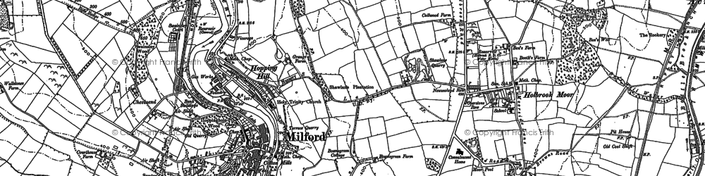 Old map of Milford in 1880