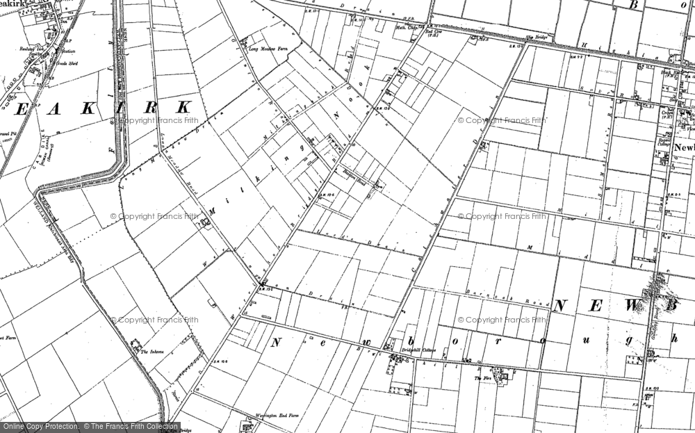 Old Map of Milking Nook, 1899 in 1899