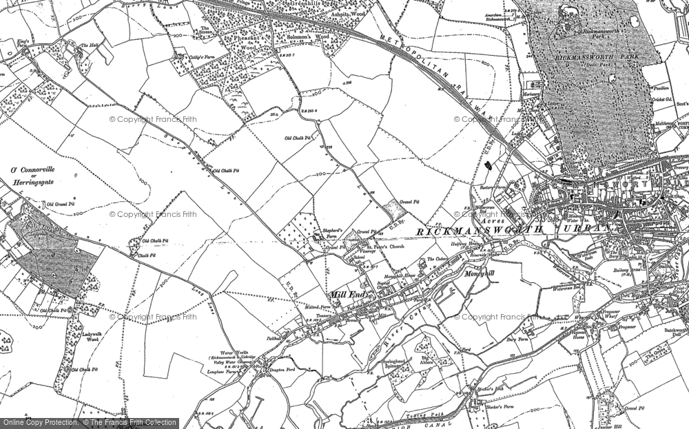 Old Map of Mill End, 1895 - 1913 in 1895