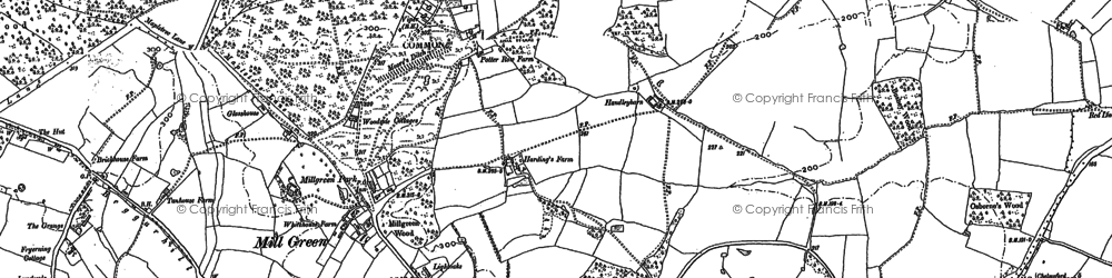 Old map of Beggar Hill in 1895