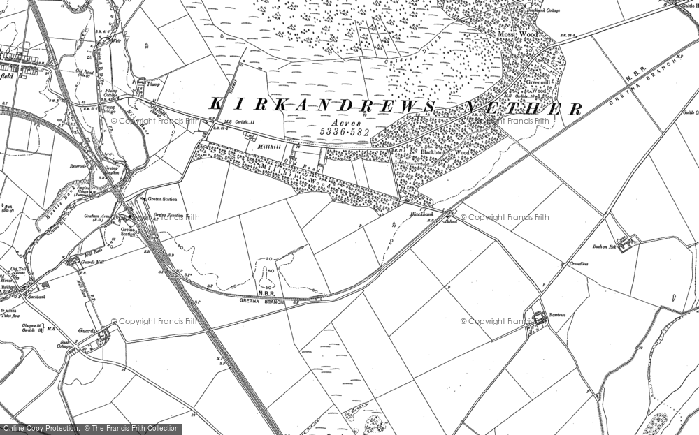 Old Map of Mill Hill, 1899 - 1945 in 1899