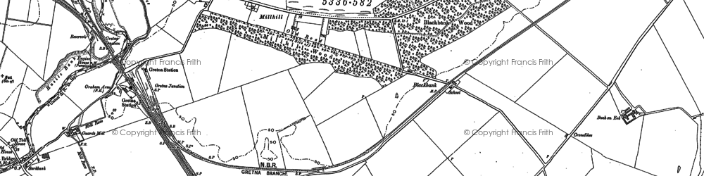Old map of Solway Moss in 1899