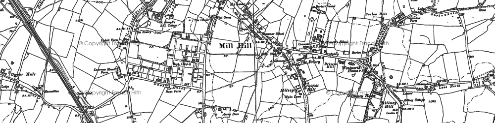 Old map of Arrandene in 1899