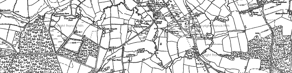 Old map of Milland in 1895
