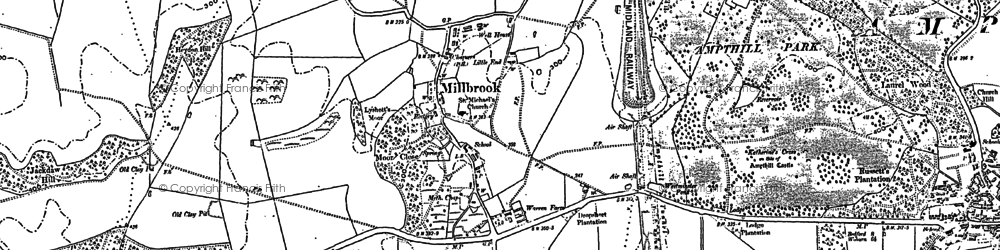 Old map of Ampthill Park Ho in 1882