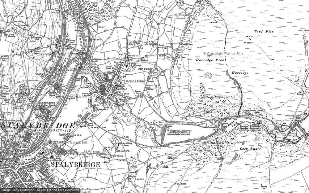 Old Map of Historic Map covering Wild Bank in 1907