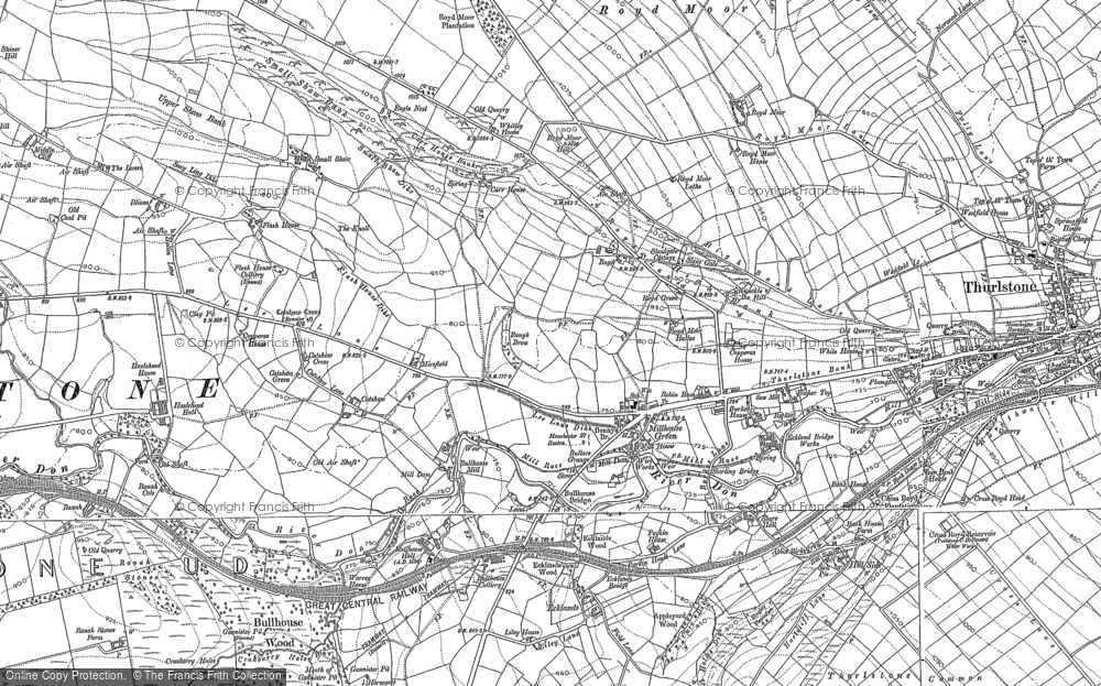 Old Map of Historic Map covering Royd in 1891
