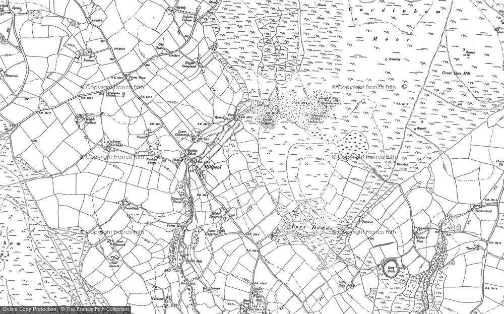 Old Map of Millpool, 1881 - 1882 in 1881