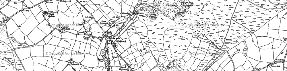 Old map of Bodmin Airfield in 1881