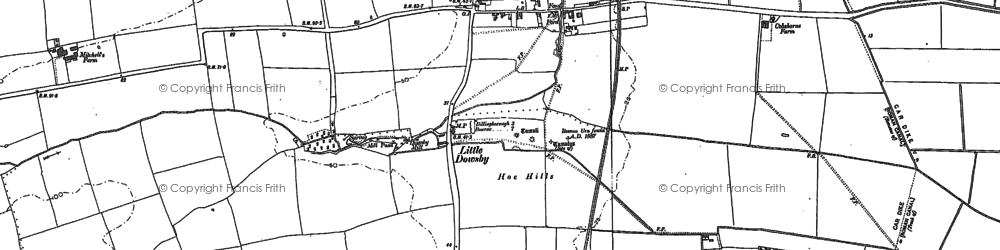 Old map of Millthorpe in 1886