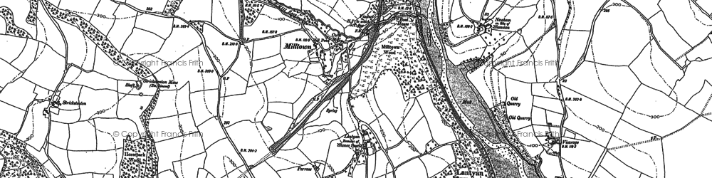 Old map of Milltown in 1881