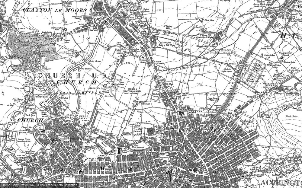 Old Map of Milnshaw, 1891 - 1892 in 1891