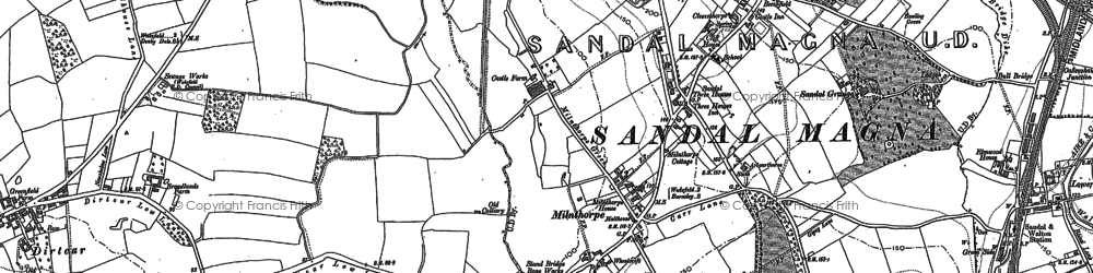 Old map of Milnthorpe in 1890