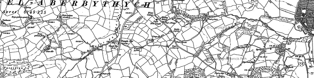 Old map of Bryngwynne Uchaf in 1877