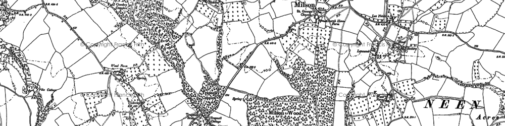 Old map of Lea Fields in 1883
