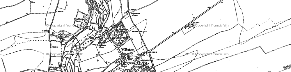 Old map of Milston in 1899