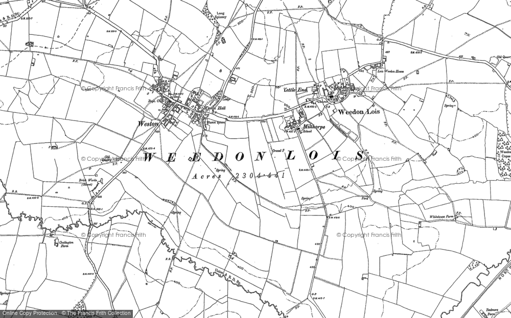 Old Map of Milthorpe, 1883 in 1883