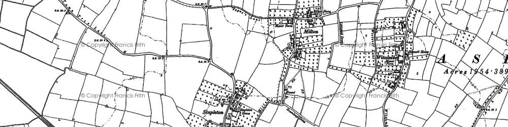 Old map of Milton in 1885