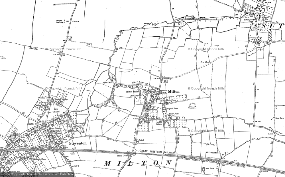 Old Map of Milton, 1898 in 1898