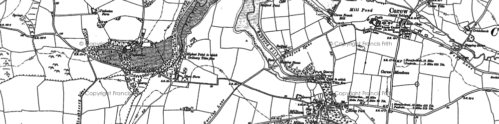 Old map of Milton in 1906