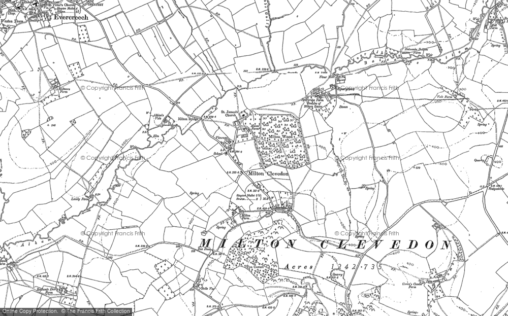 Old Map of Milton Clevedon, 1884 in 1884