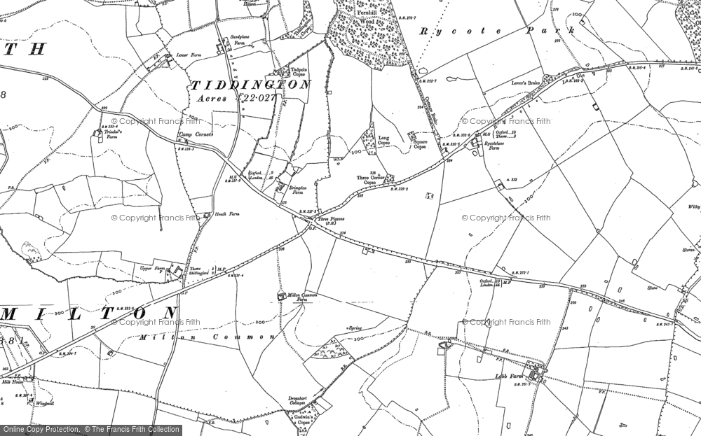 Old Map of Milton Common, 1897 - 1919 in 1897