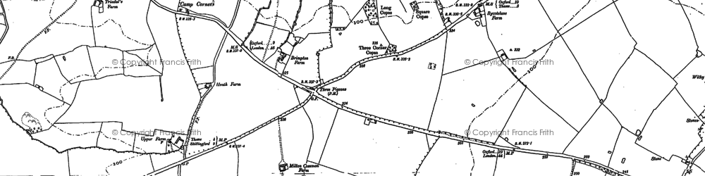 Old map of Milton Common in 1897
