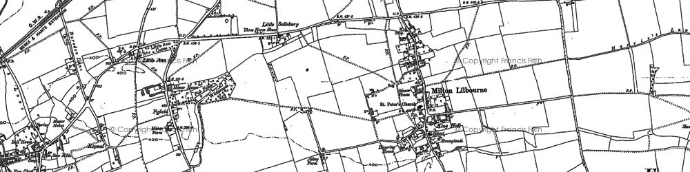 Old map of Milton Lilbourne in 1899