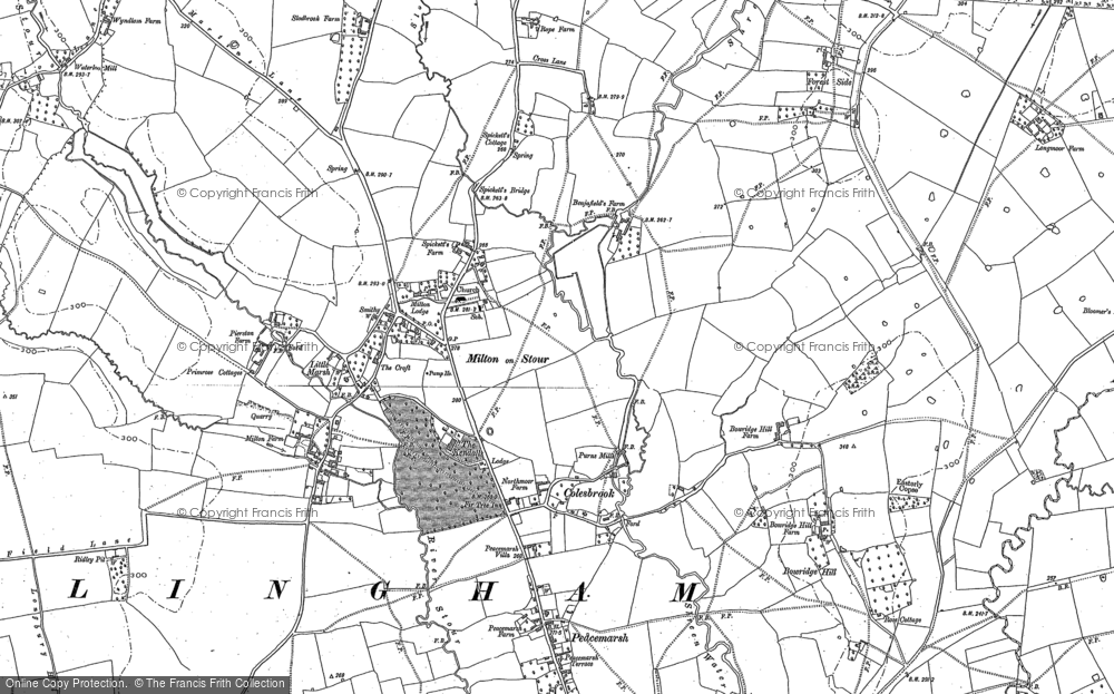 Old Map of Milton on Stour, 1900 in 1900