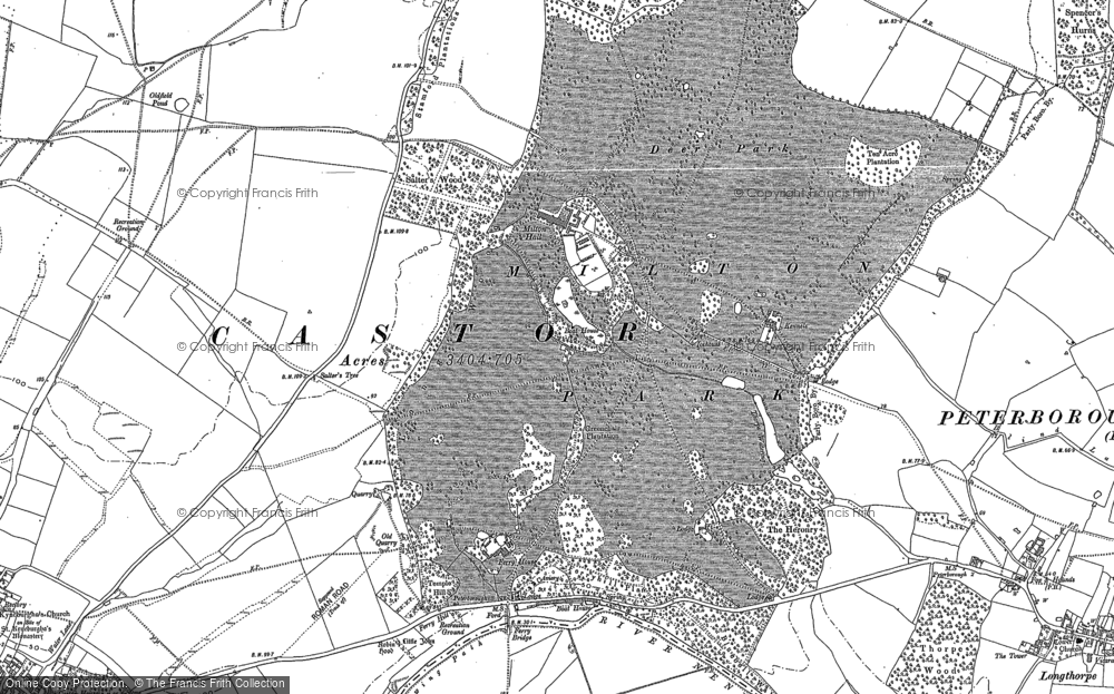 Old Map of Historic Map covering Oldfield Pond in 1899