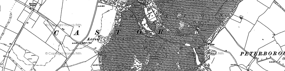 Old map of Oldfield Pond in 1899