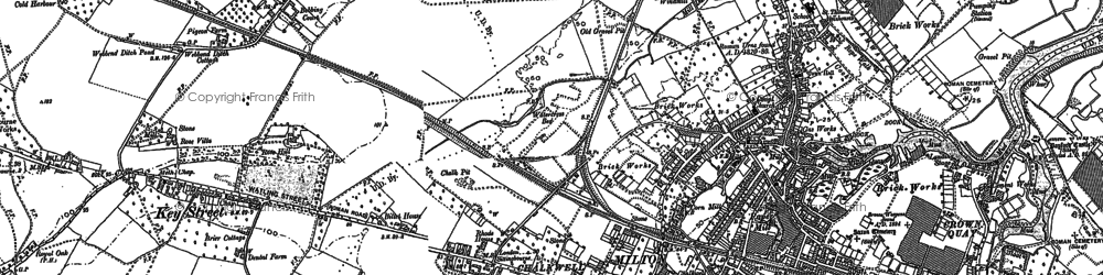 Old map of Milton Regis in 1896