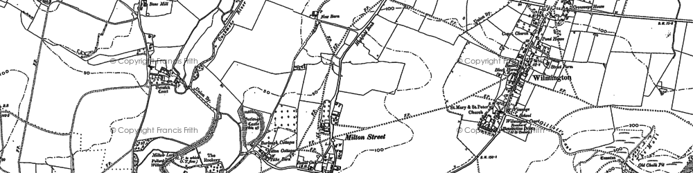 Old map of Milton Street in 1898