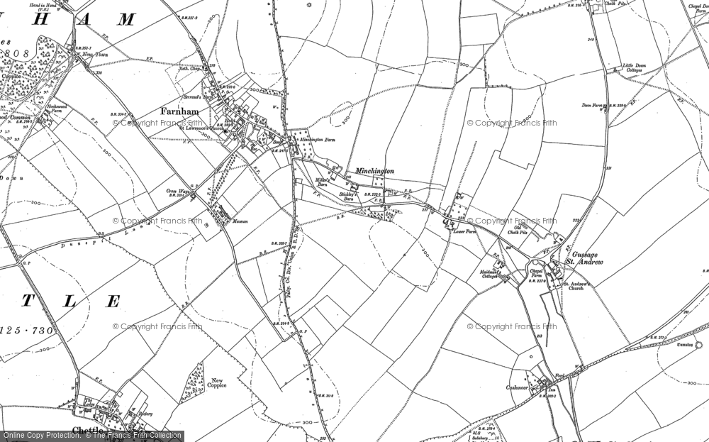 Old Map of Minchington, 1886 - 1900 in 1886