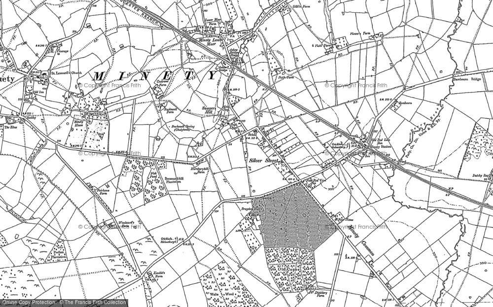 Old Map of Historic Map covering Lower Moor in 1898