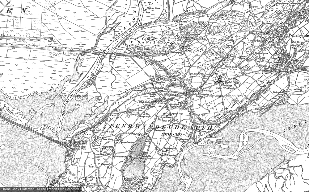 Historic Ordnance Survey Map of Minffordd, 1887 - 1913