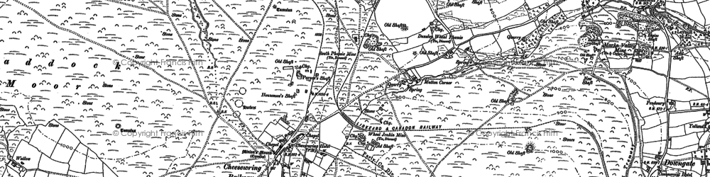 Old map of Dunslea in 1882