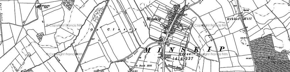 Old map of Minskip in 1892