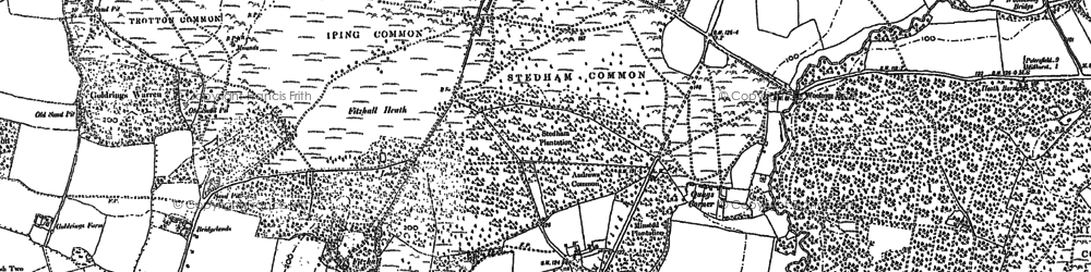 Old map of Minsted in 1896