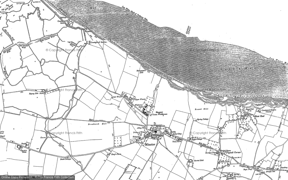 Old Map of Historic Map covering Bugsby's Hole in 1896