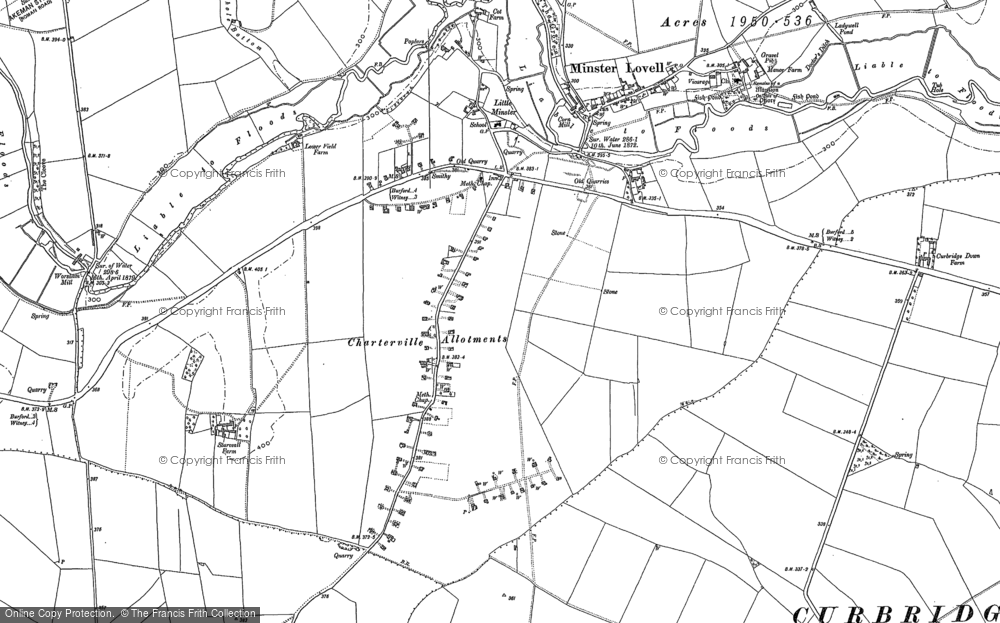 Old Map of Historic Map covering Little Minster in 1898