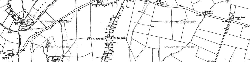Old map of Bushey Ground in 1898