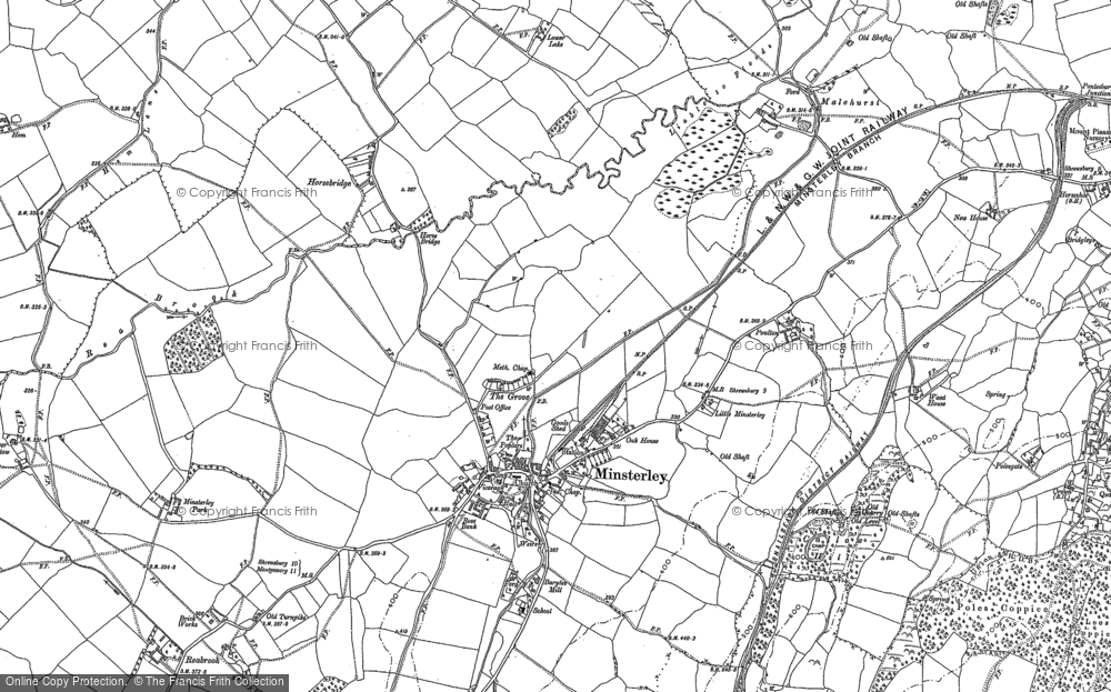 Old Map of Minsterley, 1881 - 1901 in 1881
