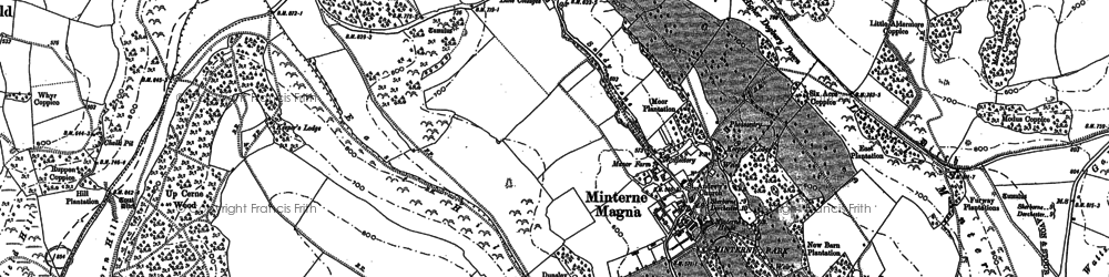 Old map of Minterne Magna in 1887